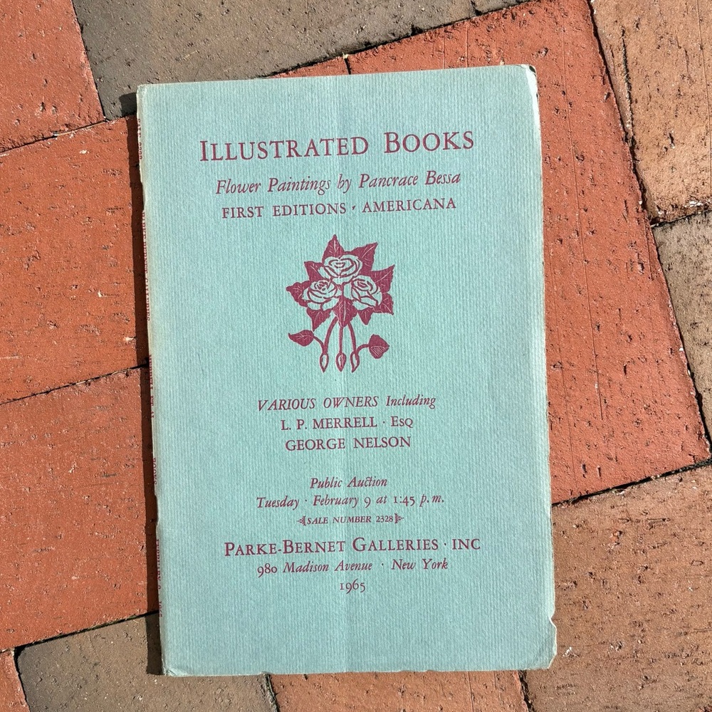 1965 Illustrated Books Flower Paintings by Pancrace Bessa Parke-Bernet Galleries